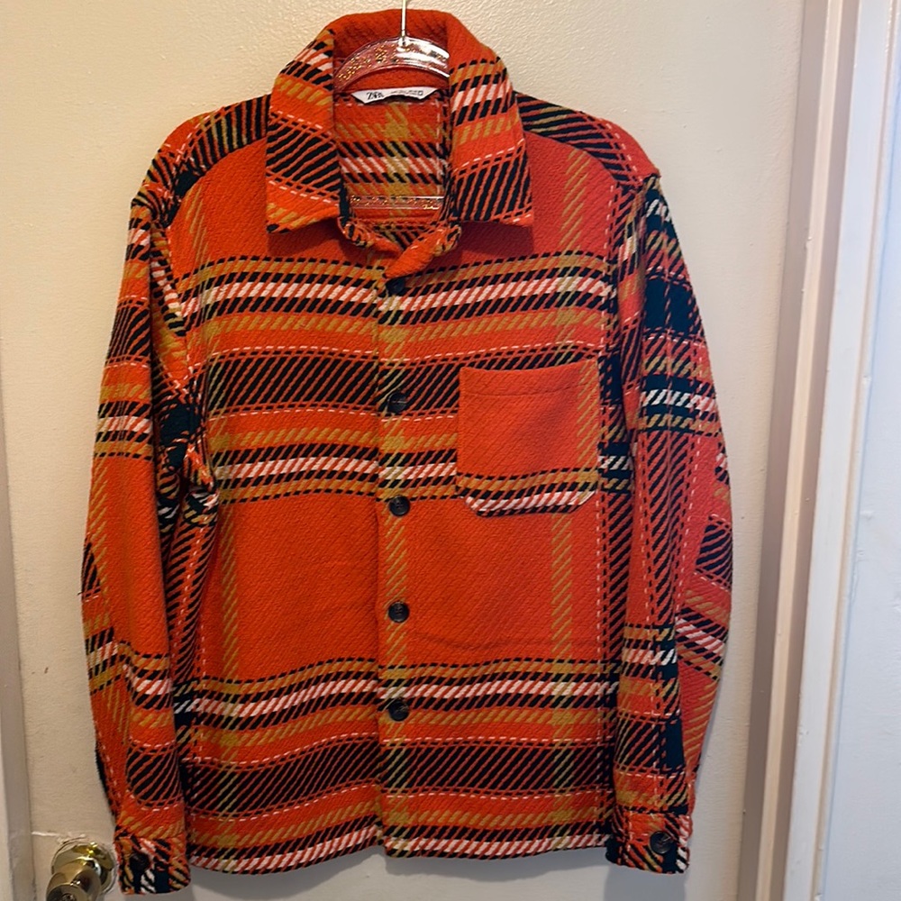 Zara men wool over shirt